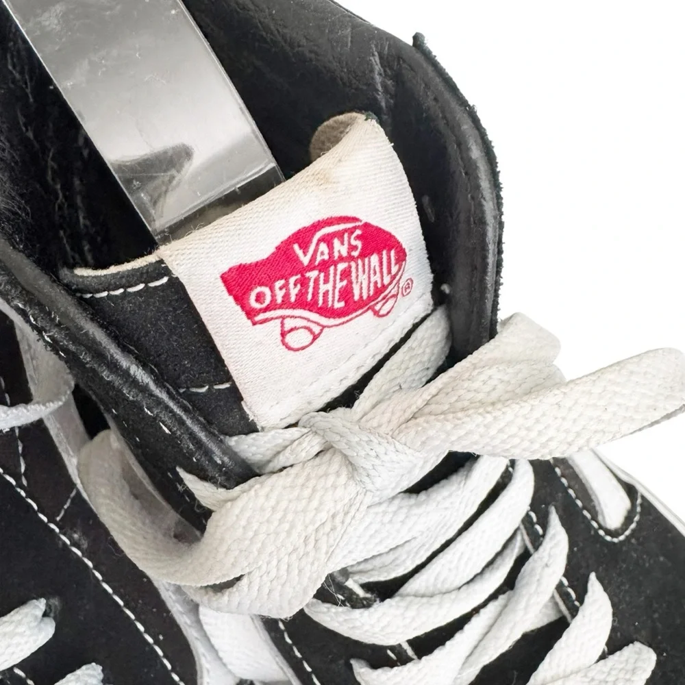 Vans Sk8 Hi Sneaker Canvas Suede Shoe Black Size Men 7 Women 8.5